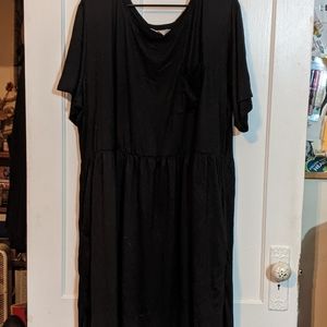 Woman Within 3Xl Black Short Sleeve Dress